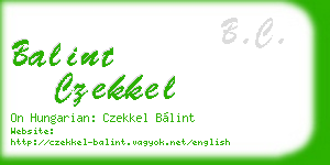 balint czekkel business card